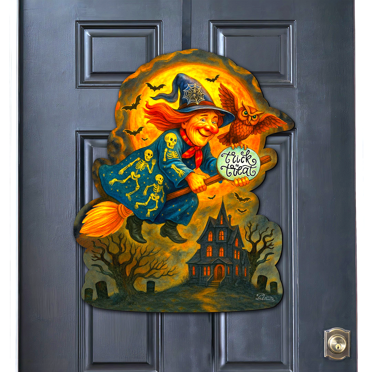 Halloween Flying Witch Door Hanger
