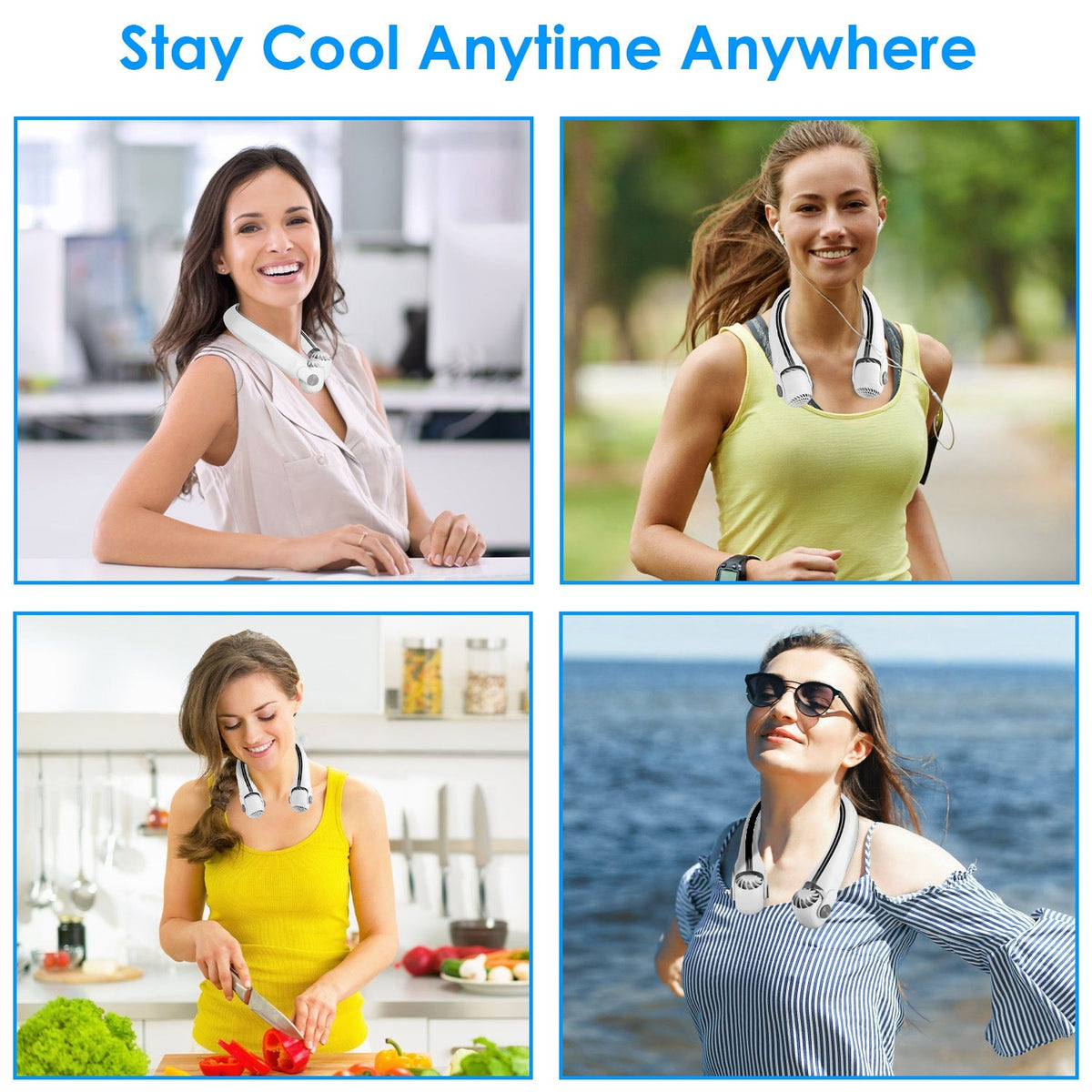 Hands-Free Neck Fan with 3 Speeds