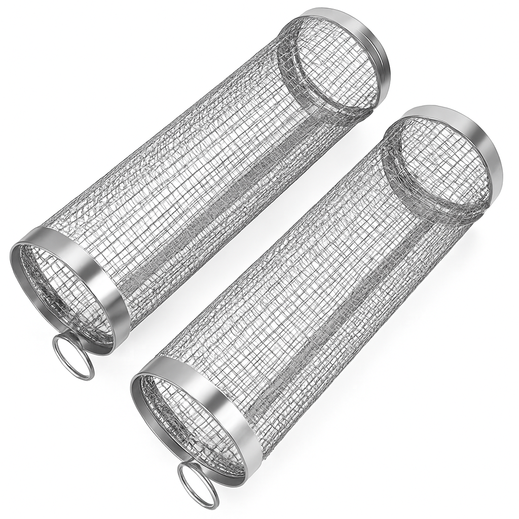 2-Piece Rolling BBQ Basket Set, 3.42 × 11.61 Inch