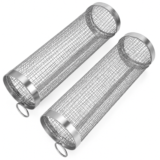 2-Piece Rolling BBQ Basket Set, 3.42 × 11.61 Inch