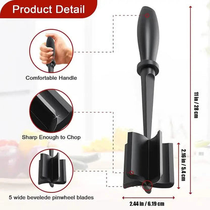Heat-Resistant Nonstick Meat Chopper and Ground Beef Masher
