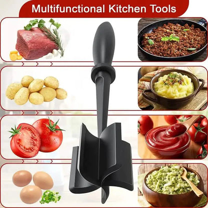 Heat-Resistant Nonstick Meat Chopper and Ground Beef Masher