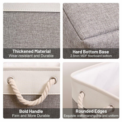 HOdo Home 3-Piece Collapsible Fabric Storage Bins