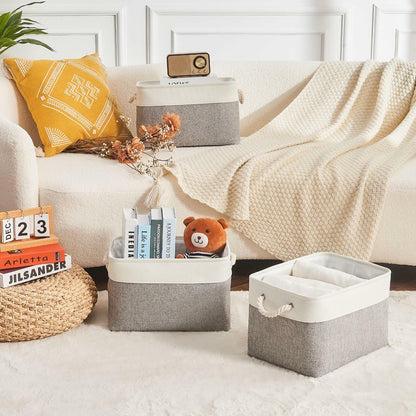 HOdo Home 3-Piece Collapsible Fabric Storage Bins
