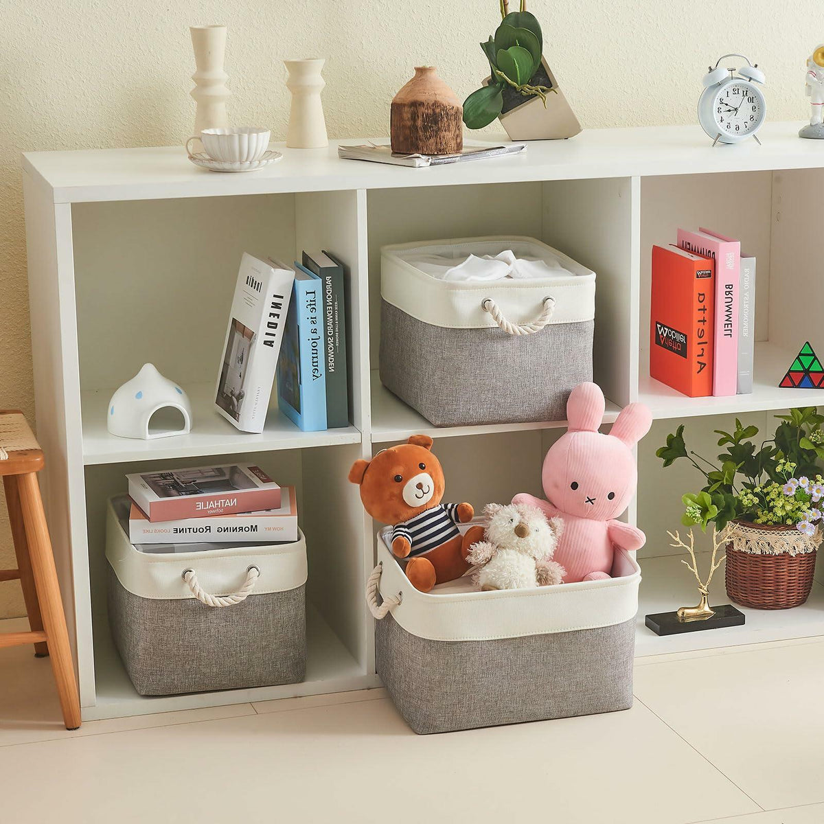 HOdo Home 3-Piece Collapsible Fabric Storage Bins