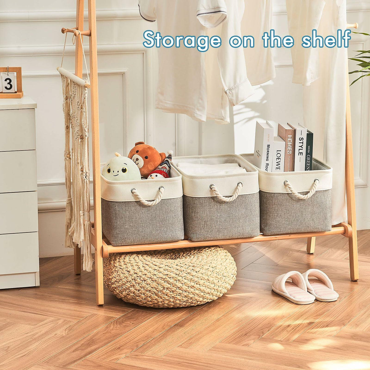 HOdo Home 3-Piece Collapsible Fabric Storage Bins