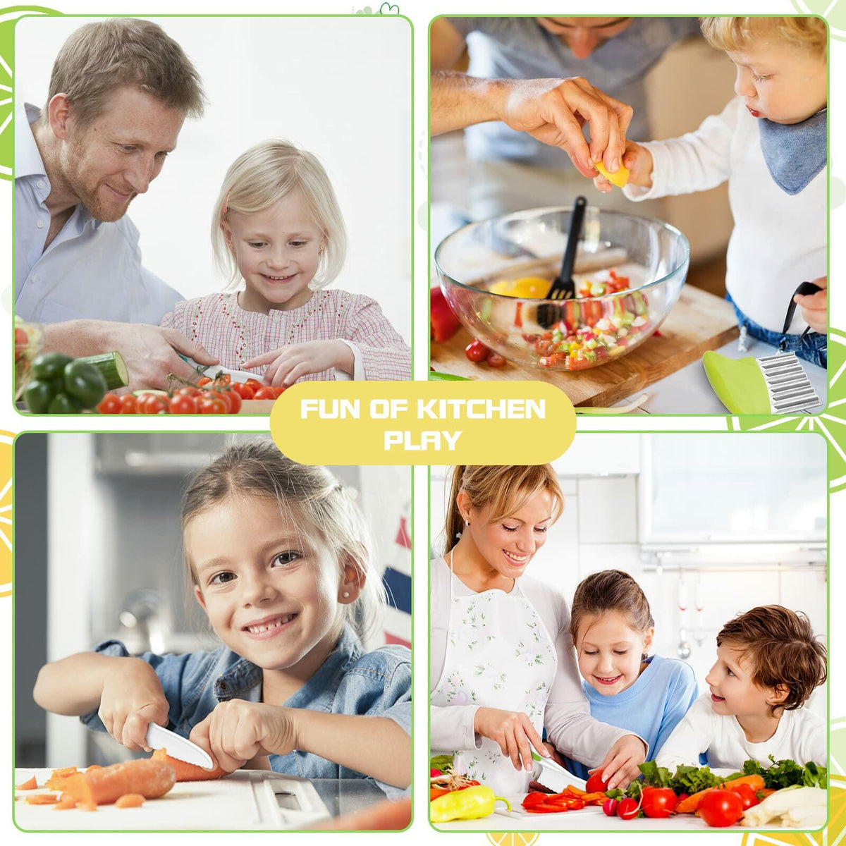 Suhctuptx Kids Nylon Kitchen Knife Set