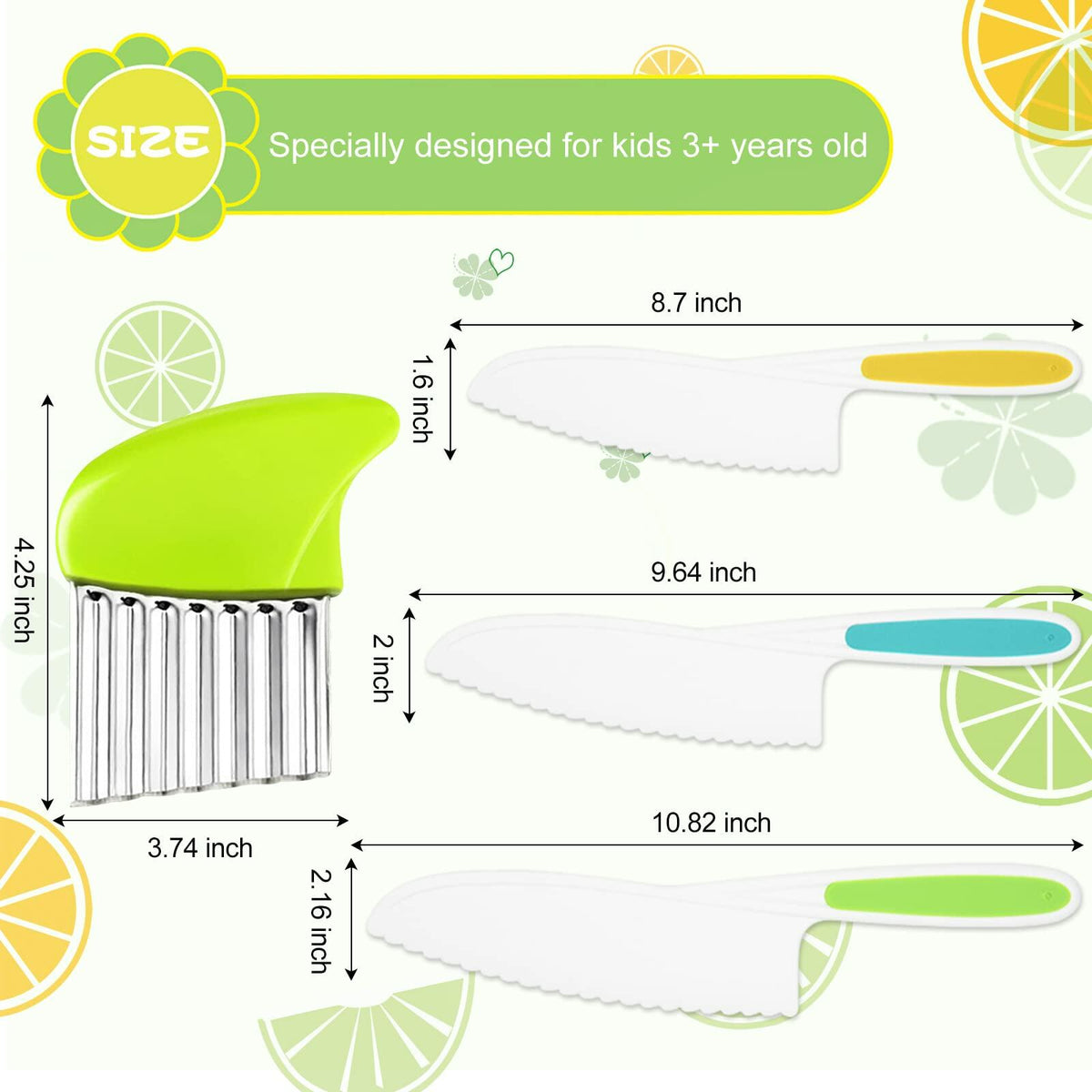 Suhctuptx Kids Nylon Kitchen Knife Set