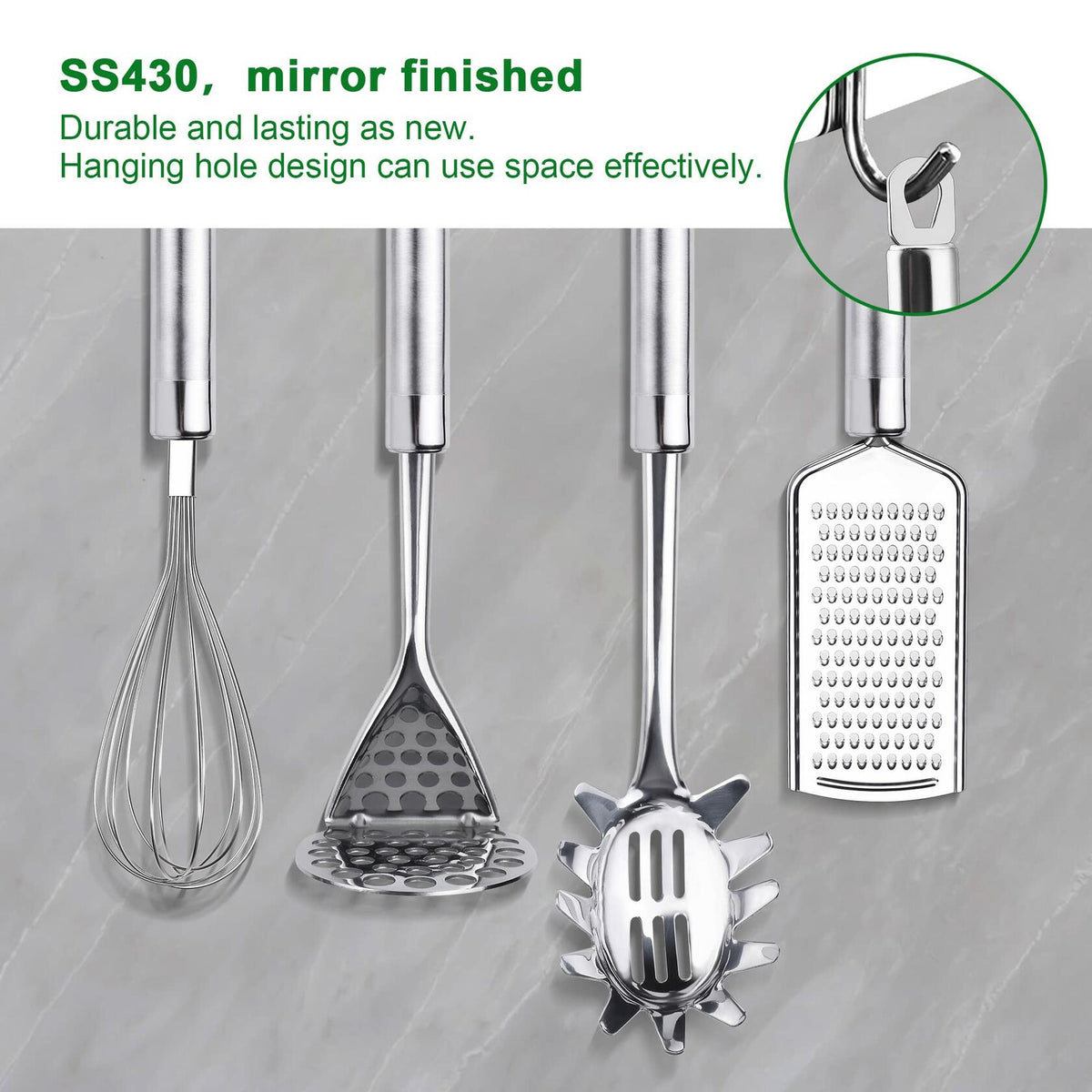 StnKitchExplor 28-Piece Stainless Steel Utensil Set