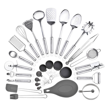 StnKitchExplor 28-Piece Stainless Steel Utensil Set