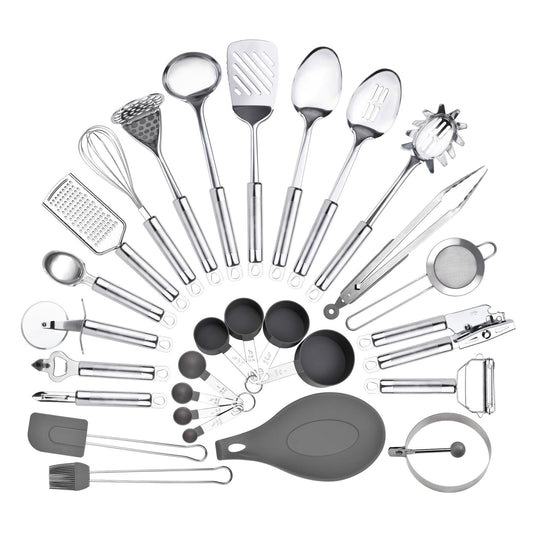 StnKitchExplor 28-Piece Stainless Steel Utensil Set