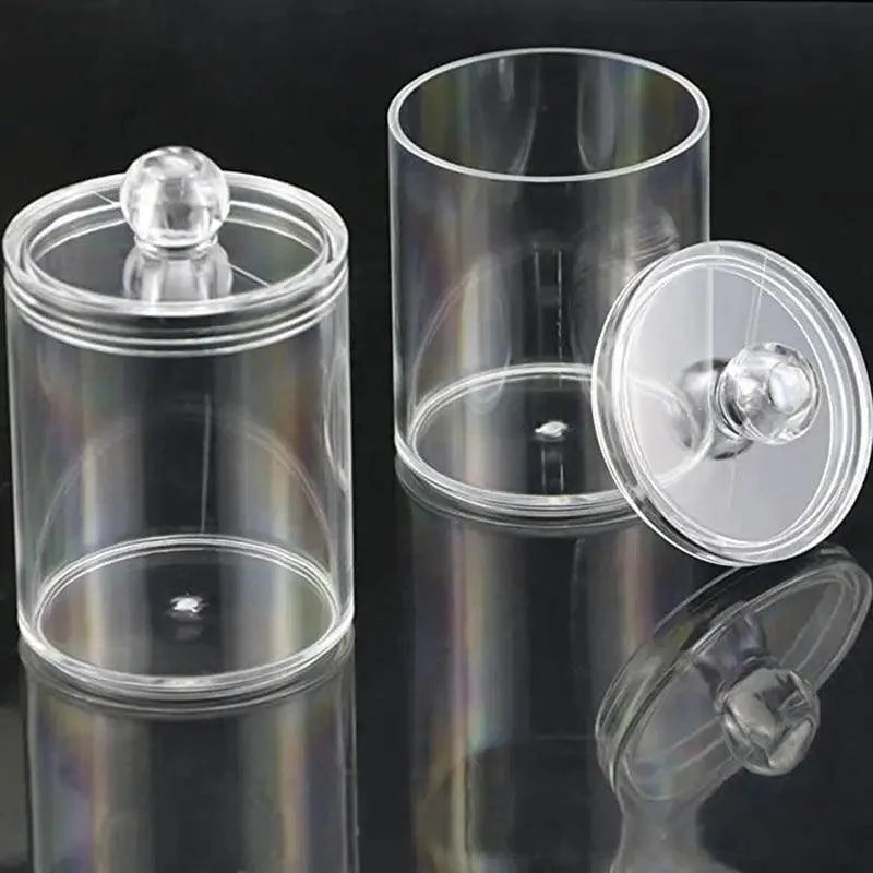 2-Piece Round Makeup & Cotton Pad Organizer Set