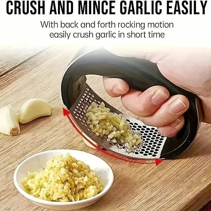 Stainless Steel Garlic Rocker Press