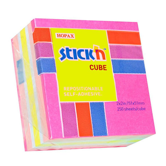 Gõpta Stick’n 4-Color Sticky Note Cube, 250 Sheets